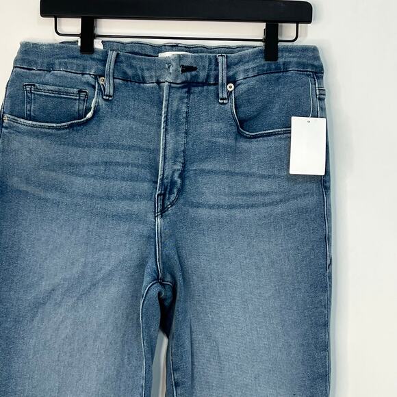 Good American Good Legs High Rise Straight Denim Jeans Blue Size 14 NWT Retro - Picture 3 of 15